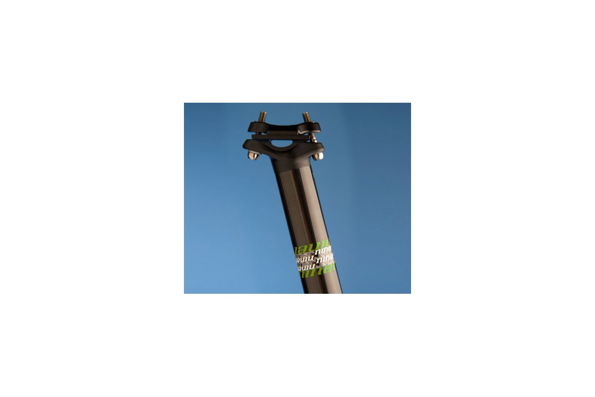 NINER Seatpost Carbon Comfort, black, 31,6 mm, 400 mm, green decals