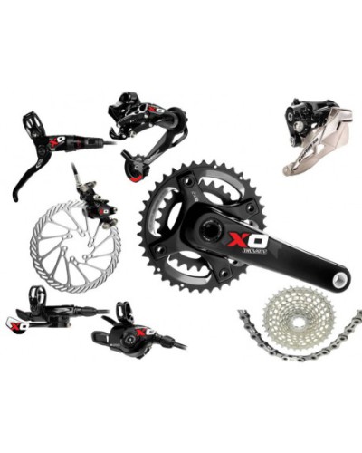 Groupset SRAM X0 2x10, brakes, shifters, drivetrain