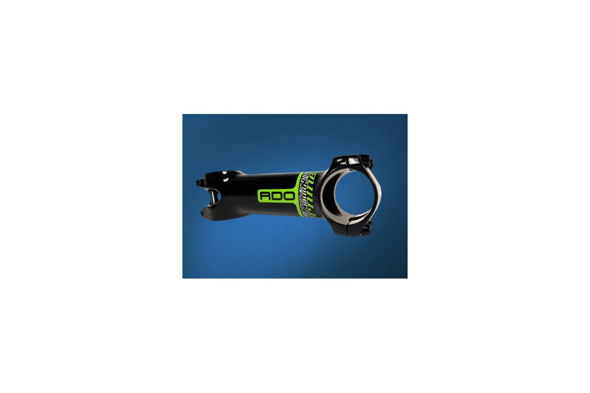 NINER RDO Stem, black with green decals, 80 mm, 31,8 mm