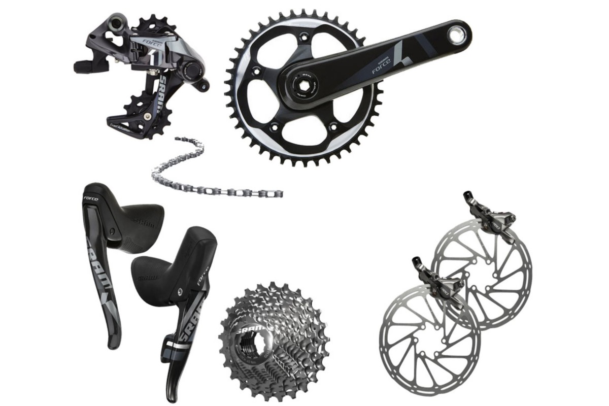 SRAM Force One, 1 x 11, disc brakes, shifters, drivetrain