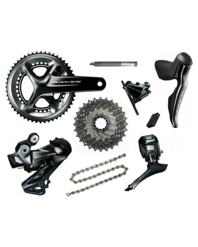 Shimano Dura Ace DI2, 2 x 11, disc brakes, shifters, drivetrain