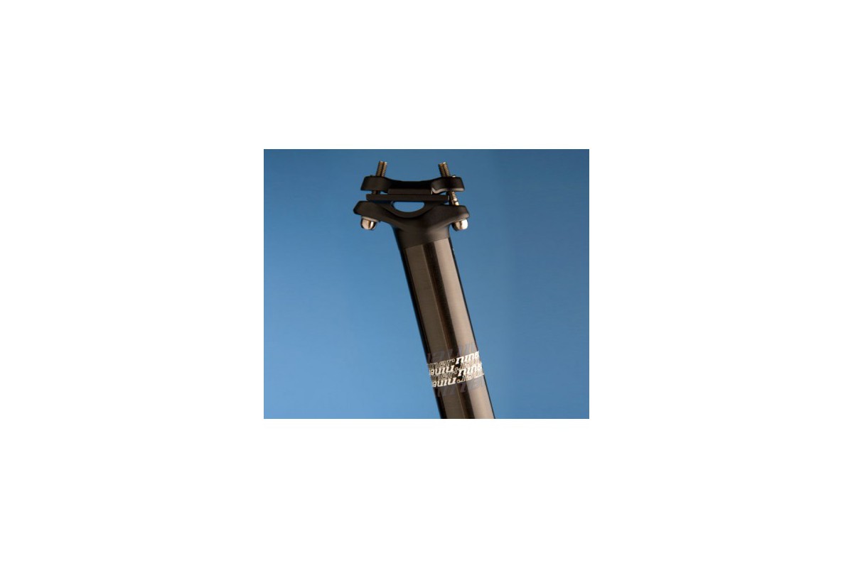 NINER Seatpost Carbon Comfort, black, 27,2 mm, 400 mm, Moondust Grey Decals
